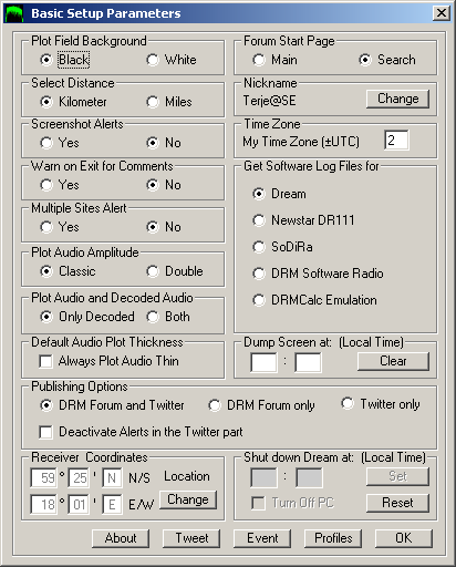 Set-up window