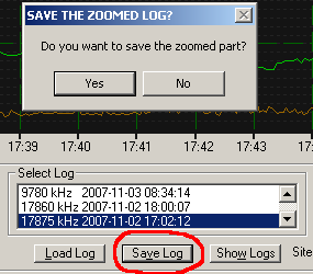 Saving a zoomed log