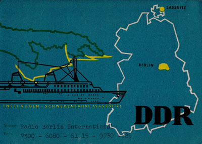Radio Berlin International from the German Democratic Republic, East Germany.