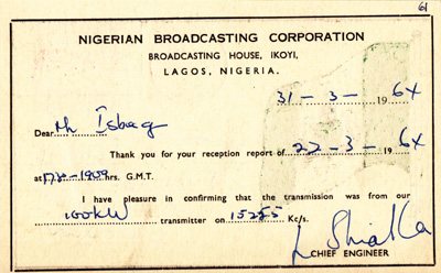 Nigerian Broadcasting Corporation, 1964