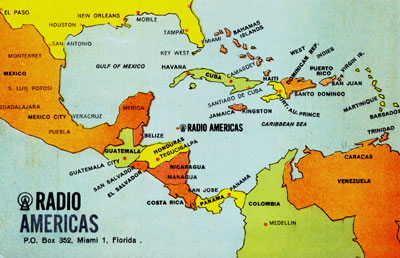 Radio Americas from Florida, USA, 1964