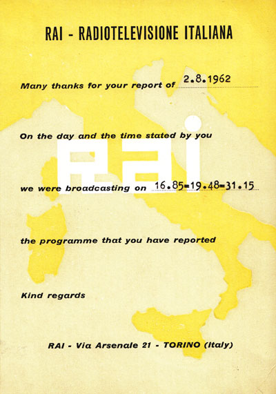 Radio Roma (RAI), Italy