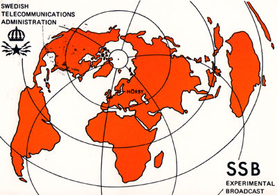 Radio Sweden with an experimental SSB transmission 1976