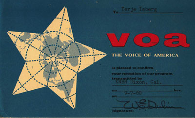VOA, KNBH Dixon with scarce details, probably from 7th September 1960