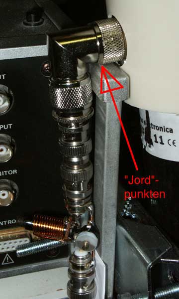 A close-up view of the earth point