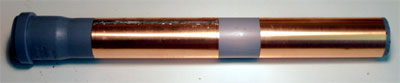 The cylinders in place